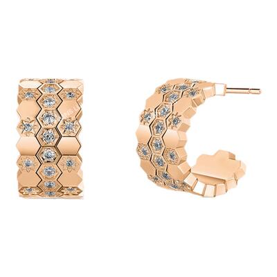 TWINSLULU个性气质蜂巢C型耳环