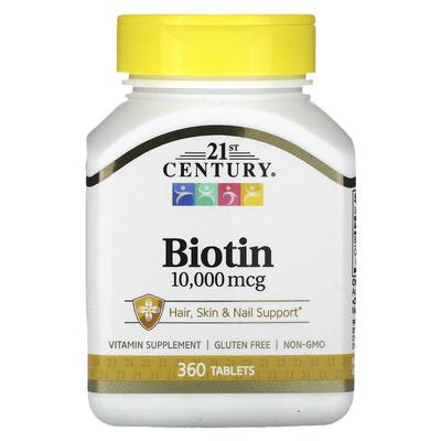21stCentury21世纪生物维生素生物素胶囊支持头发皮肤指甲肌肤帮