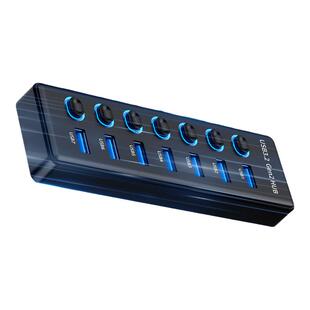 usb3.2扩展器gen2高速10Gbps集分线器hub转换多接口带电源DC供电接台式笔记本电脑插U盘桌面硬盘拓展坞