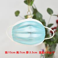 Christmas decorative items, glass painted masks, Santa Claus, snowman ornaments, Christmas tree hangers, scene arrangements thumbnail 2