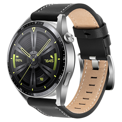 61S适用华为头层牛皮真皮表带