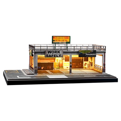 儿童双层停车场模型防尘停车库