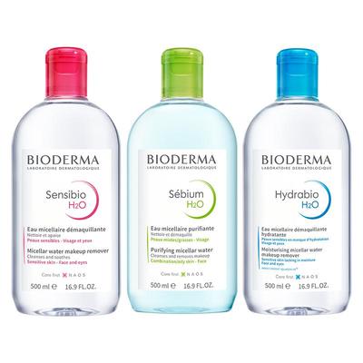法国Bioderma贝德玛卸妆水 粉水温和清洁舒妍多效洁肤液500ml*2