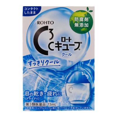 日本进口乐敦C3隐形眼镜眼药水滴眼液缓解眼疲劳护眼清凉5度13ml