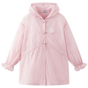 清仓【抗uv】MQD童装女童防晒衣25夏季中长款连帽外上衣儿童衣服