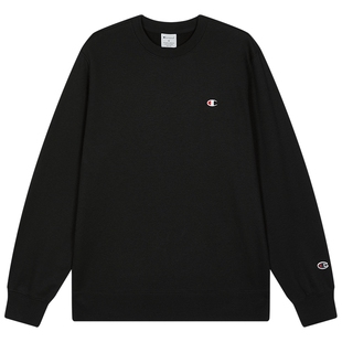 Champion冠军圆领卫衣男2025冬季新款套头加绒情侣卫衣女落肩秋