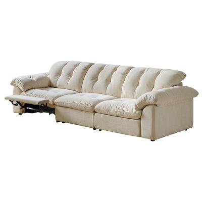 全友家居奶油风布艺功能沙发