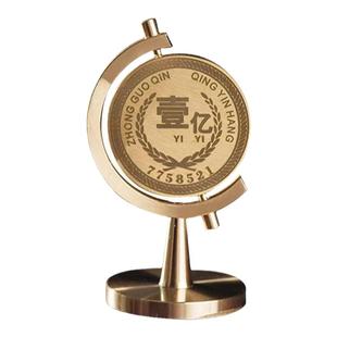 赚他高级感小众客厅办公桌车载汽车一个亿黄铜解压发疯小摆件