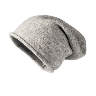 MONA张绮贤同款羊毛针织帽女套头堆堆帽圆脸百搭秋冬包头帽月子帽