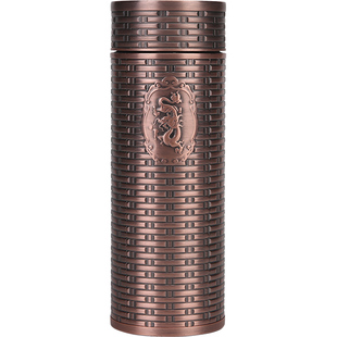 紫铜保温杯纯铜茶杯车载旅行补铜水杯带滤网心经九龙杯百福泡茶杯