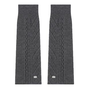 CryingCenter 暖冬绞花翻边羊毛混纺腿套腿袜堆堆袜秋冬 哭喊中心