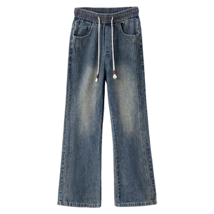 班尼路S&K系列冬季男装休闲裤复古直筒加绒百搭宽松加厚牛仔裤YS