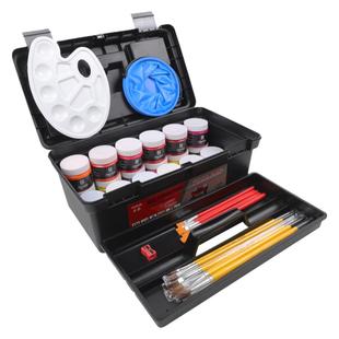 回忆水粉颜料套装美术生专用100ml罐装水彩颜料学生初学者绘画专业套装无毒可水洗幼儿园儿童画画工具箱套装