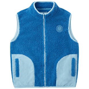 SCHIESSER舒雅童装男童女童羊羔绒摇粒绒拉链立领家居服背心马甲