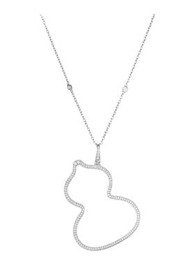 男女同款镂空镶钻葫芦毛衣链