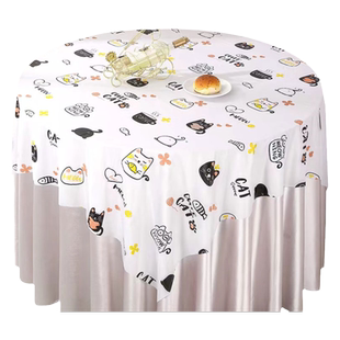 10张一次性桌布幼儿园派对ins小清新印花塑料防水台布家用正方形