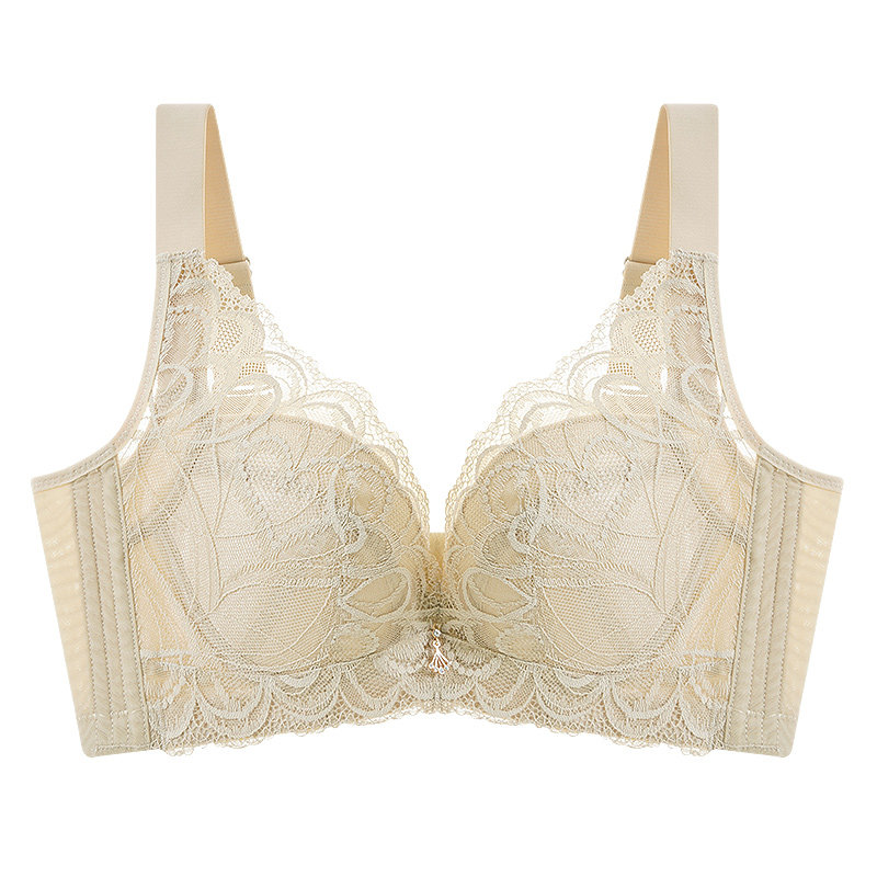 爱黛大胸薄款内衣女性感蕾丝上托调整防下垂收副乳文胸胸罩蕾丝