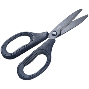 得力剪刀家用大号特氟龙学生手工剪子中号不锈钢剪纸刀多功能厨房用小剪刀尖圆头安全文具办公用品