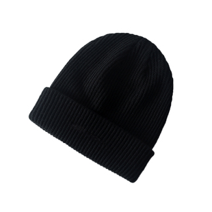 FINE STATE黑色帽子男新爆款保暖针织帽毛线帽男士冬季大头围冷帽