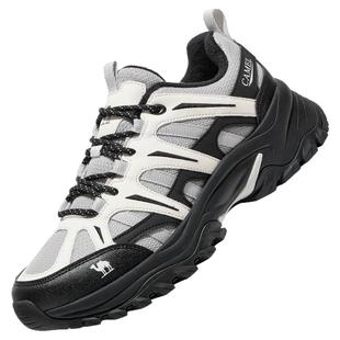 骆驼户外登山鞋男士2025冬季新款防滑耐磨加绒保暖棉鞋子徒步鞋女