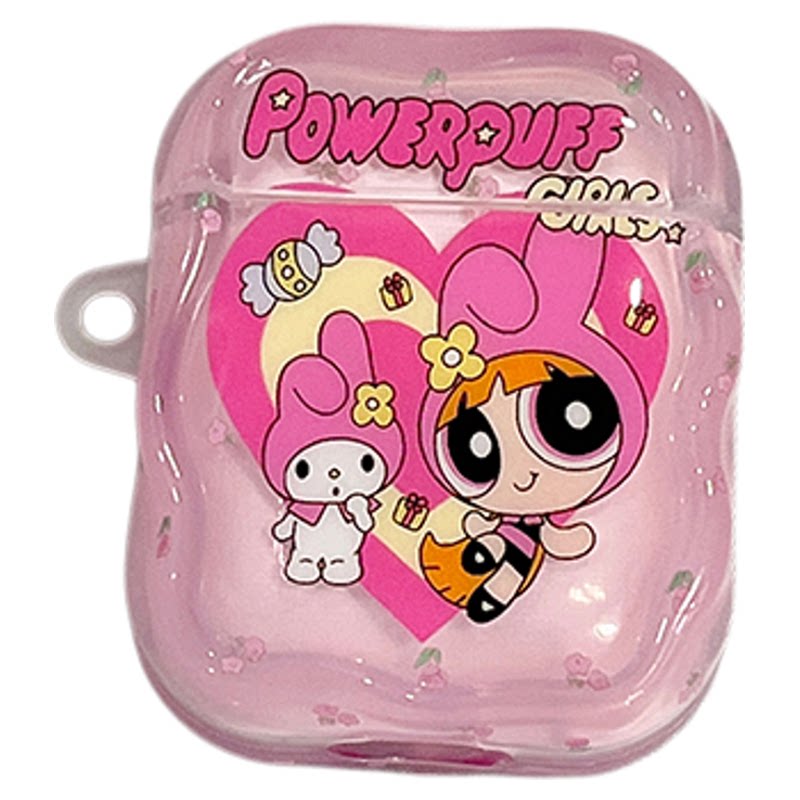 可爱飞天小女警动画适用AirPods5保护套AirPods4代苹果耳机套无线蓝牙耳机壳airpodspro3/2少女新三