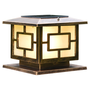 暖朵太阳能欧式墙头灯柱头灯围墙灯中字户外大门柱子灯庭院草坪灯