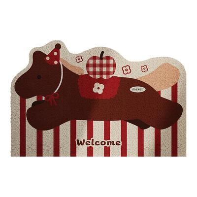 小马新年入户门地垫丝圈防滑耐脏