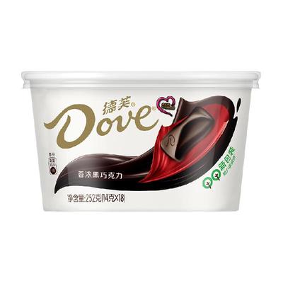 德芙香浓黑巧克力碗装零食