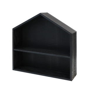 黑白灰冷色调墙面收纳架 北欧风房子造型置物架 ins风墙壁装饰架