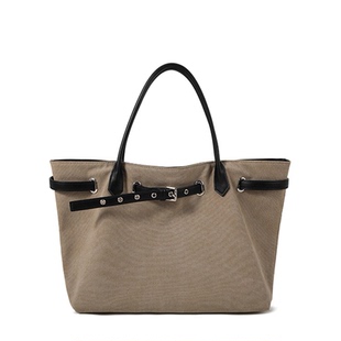 YoRoooi 小众韩系ins高级感大容量质感托特包帆布包出街单肩包女