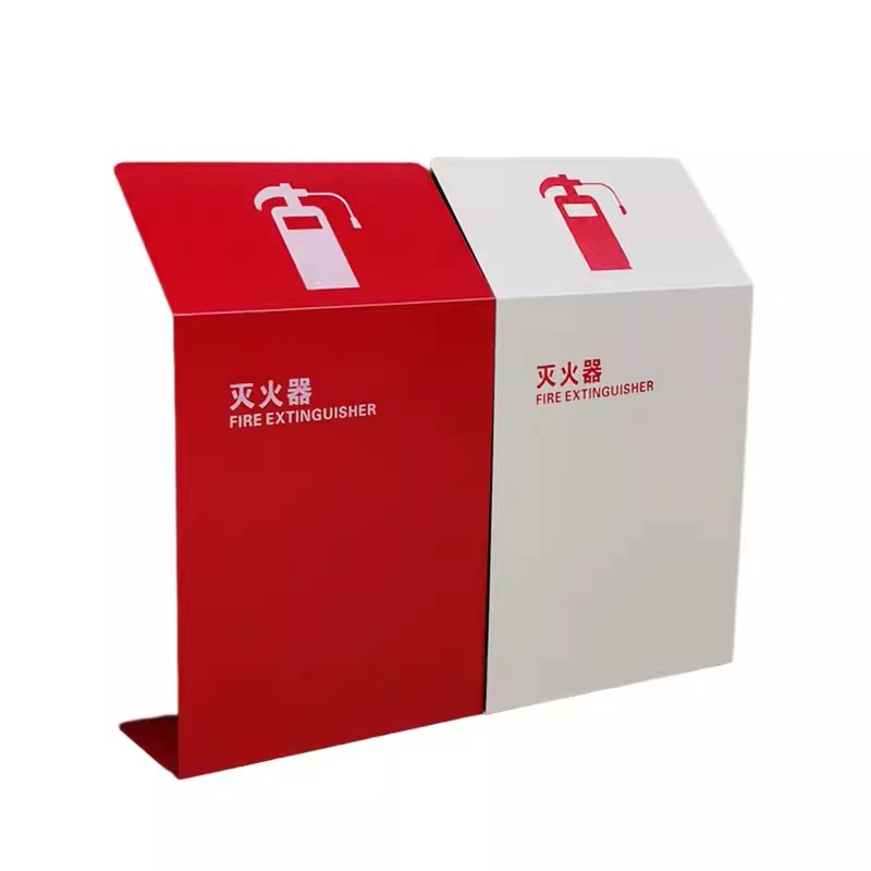 新型灭火器箱2只4KG装空箱装饰挡板不锈钢L型支架高端酒店商场用