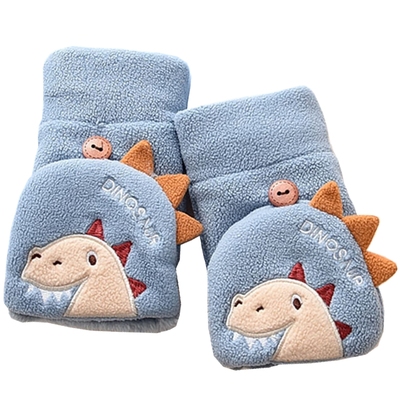 儿童翻盖手套冬天男童