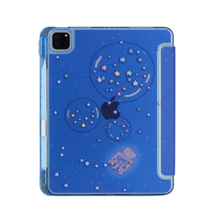 星空梦适用苹果ipadair7保护套平板电脑壳air6/pro带笔槽Y+三折mini7/10代air13寸/4/5/6亚克力卡通可爱硬壳