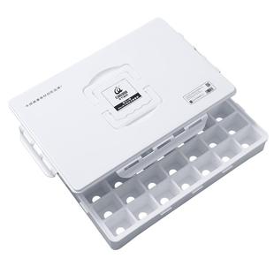 青竹颜料盒果冻水粉颜料专用盒魔方杯冻单个装手提颜料盒子果冻水粉工具箱大容量便携式80ML42格【底部带孔】