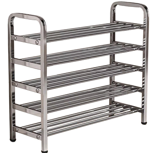 不锈钢鞋架家用出租屋门口简易收纳鞋柜窄小型宿舍多层鞋子收纳架