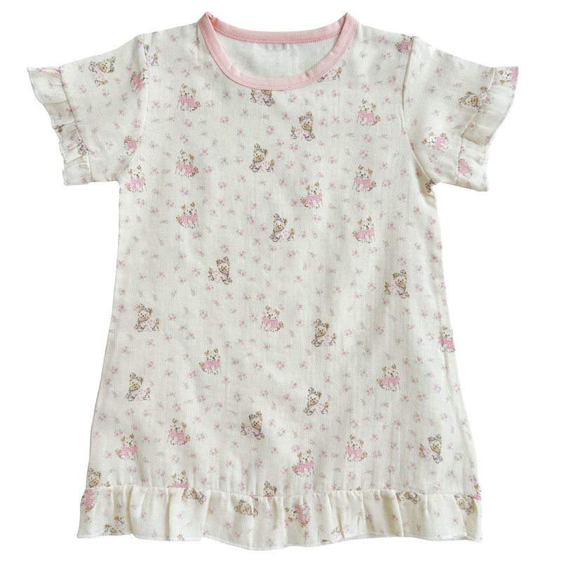 女孩睡裙夏季纯棉纱布薄款空调服