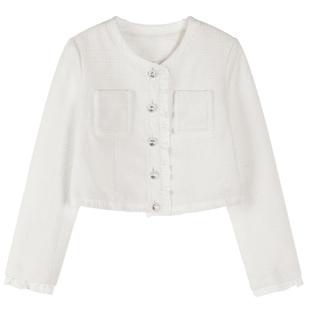 LAGOGO法式小香风米色外套女拉谷谷挺括有型气质优雅小个子上衣