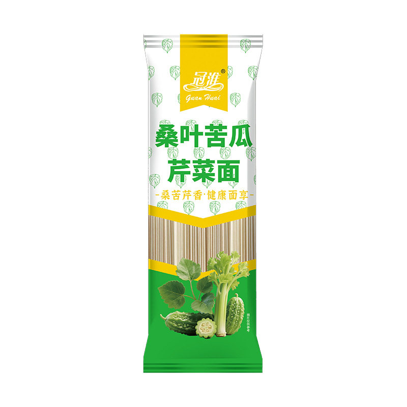 恒清桑叶苦瓜芹菜面条旗舰店绿色果蔬低脂挂面早餐夜宵速食方便面