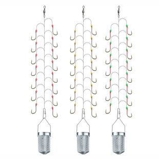 七星钩白条仿生串钩线组翘嘴白条专杀夜光鱼钩路亚金袖鱼勾串钩