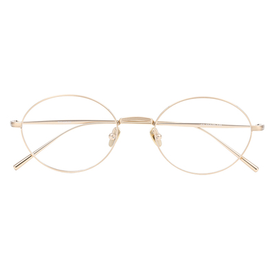小红书同款金丝卡琳椭圆纯钛眼镜