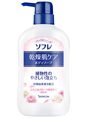 日本巴斯克林沐浴露女弹润自然花