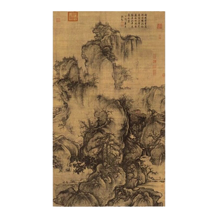 北宋郭熙早春图 图展开160*112cm 中国画教学大图临摹范本 各美院画室画院老师同学推荐临摹学习版本 非【原大158.3*108.1厘米】