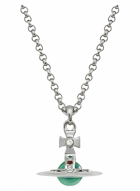 超冰透！立体土星orb项链