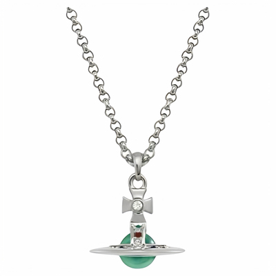 超冰透！立体土星orb项链