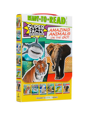 英文原版惊人的动物6册套装Amazing Animals on the Go!儿童英语课外阅读分级读物 动物知识科普百科全书 老虎/鲨鱼/北极熊/蛇
