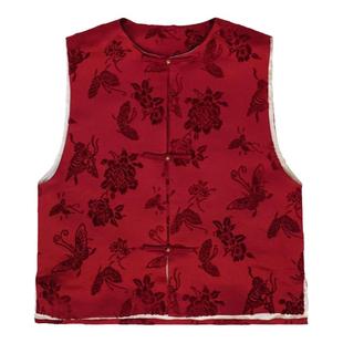 JINYU矜羽(八宝)漳缎拉绒新中式手作盘扣国风马甲2024秋款