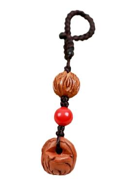 野生桃核雕刻龙纹桃核平安习俗