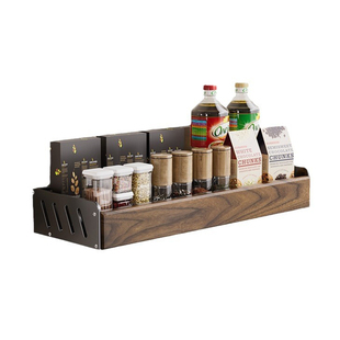 JOJO'S L. PD.habit.胡桃木厨房置物架多层调料架中古风 | 故习