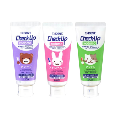 3支49.8元 日本狮王check up牙膏护齿(婴幼儿童成人均可用)