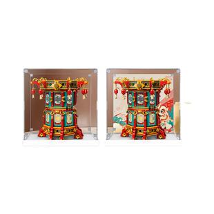 KGBOX适用80117五福迎春亚克力透明展示盒